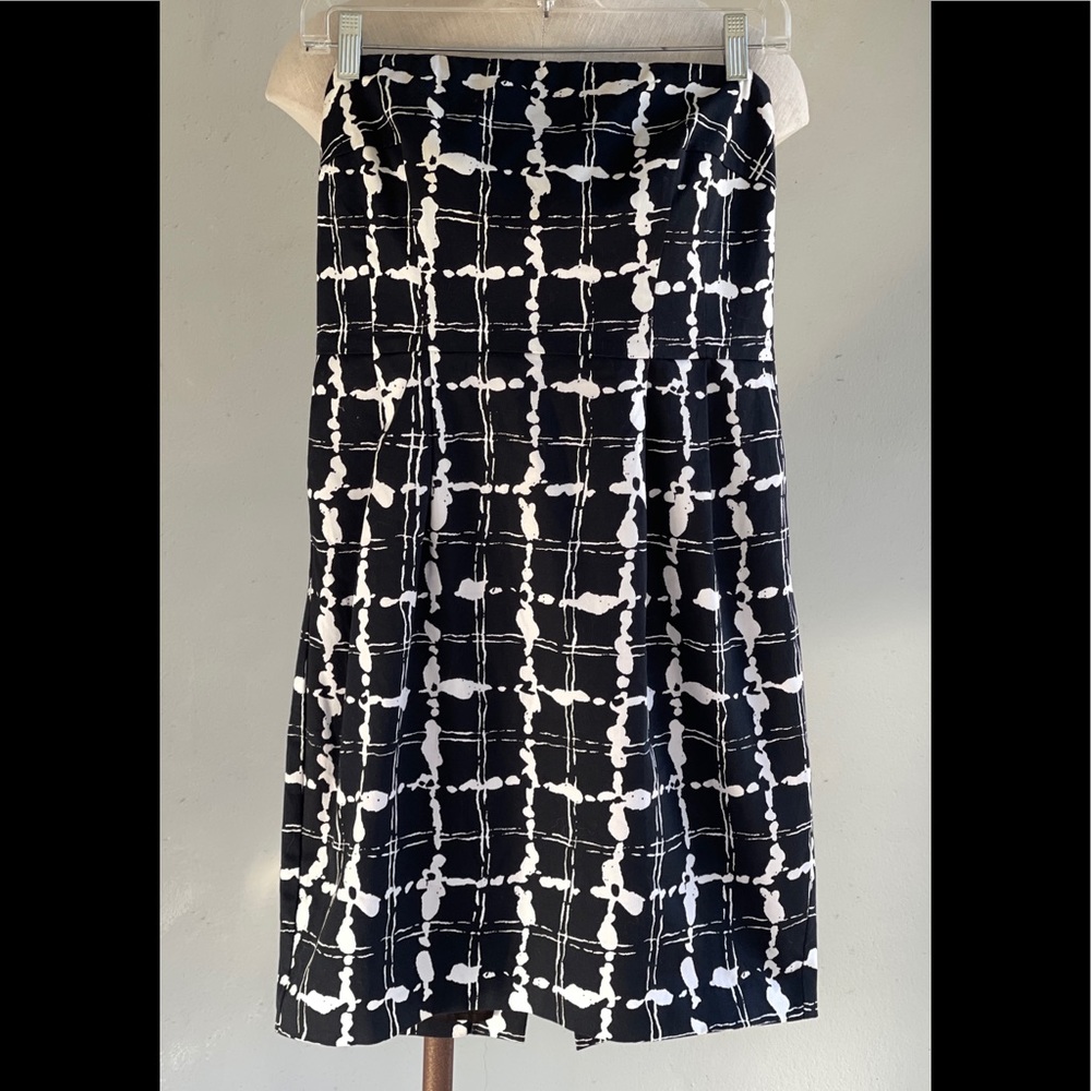 Strapless Black & White Express Dress  Pockets